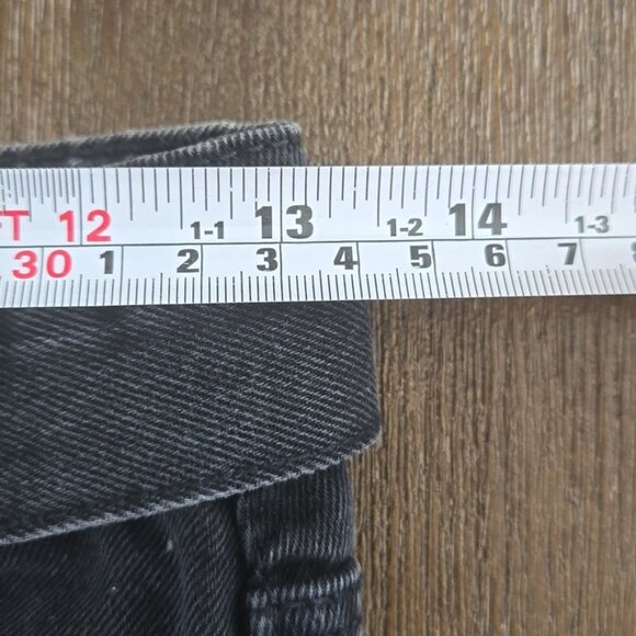 Denim co black denim distressed mini skirt size 11-12 - Picture 9 of 10